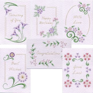 Stitching Cards Flower Borders Pattern Pack