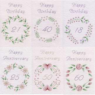 Stitching Cards Flower Circles Pattern Pack
