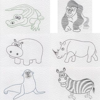 Stitching Cards Wild Animals Pattern Pack