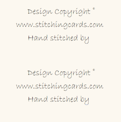 Copyright Labels - Hand stitched - Font B