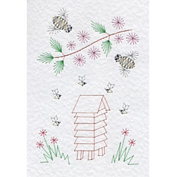 Stitching Cards Beehive Pattern